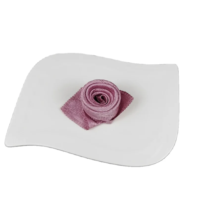 Оптовая торговля Кейтеринг Пользовательские прямоугольные тарелки Белые керамические обеденные тарелки