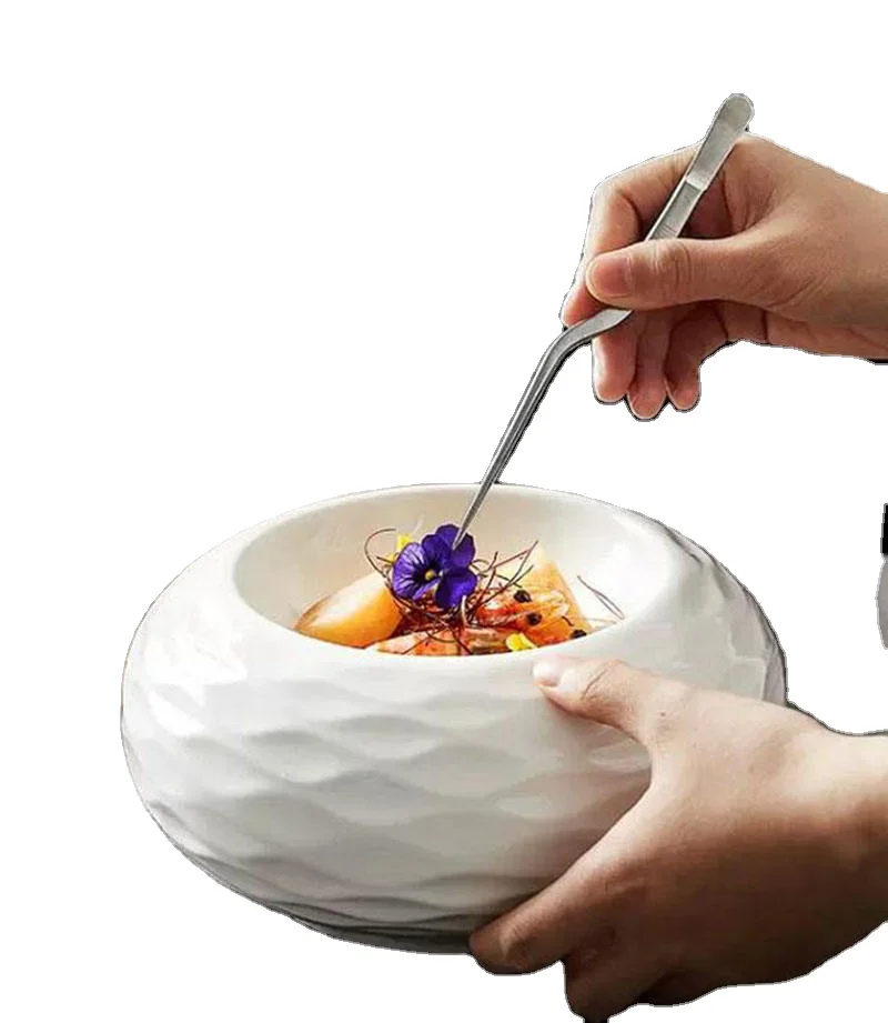 Посуда для ресторана Hammer Керамическая керамическая посуда Белые тарелки для закусок Ресторанная посуда Сервировочные блюда для кейтеринга