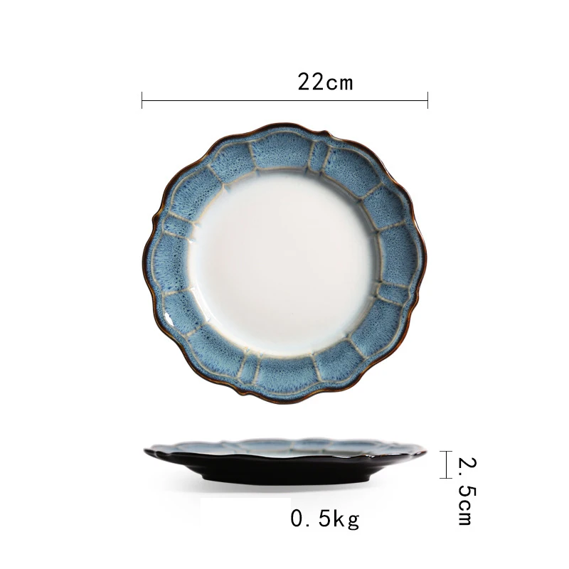 High Quality Creative Special-Shaped Ceramic Plates Minimalist Modern Style Simple Design for Party Occasions