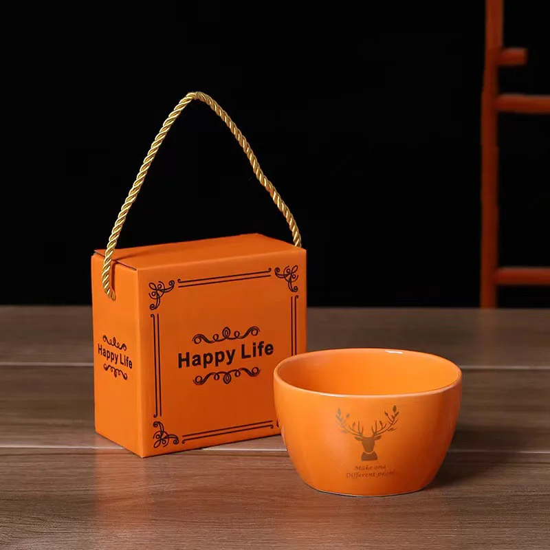 Hot Sale Cheap Customization Cheap Business Wedding Gift Single Gift Box Ceramic Bowl Set