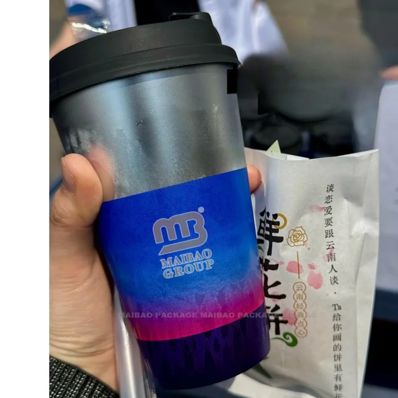 Гуанчжоу Pp Литой под давлением герметичный стаканчик для чая с молоком на вынос Холодный напиток Кофе Пластиковый стаканчик с крышкой с этикеткой Iml Pp Cup