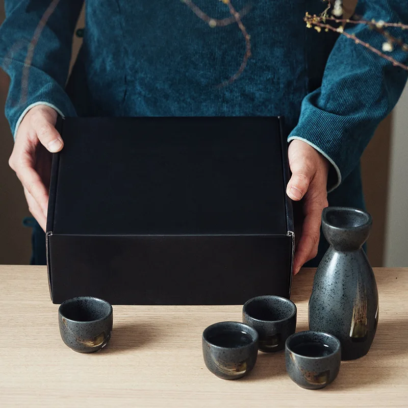 Exquisite Japanese Style Ceramics Sake Cup Sake Pot Japan Wine Cup Bottle Retro Sake Set