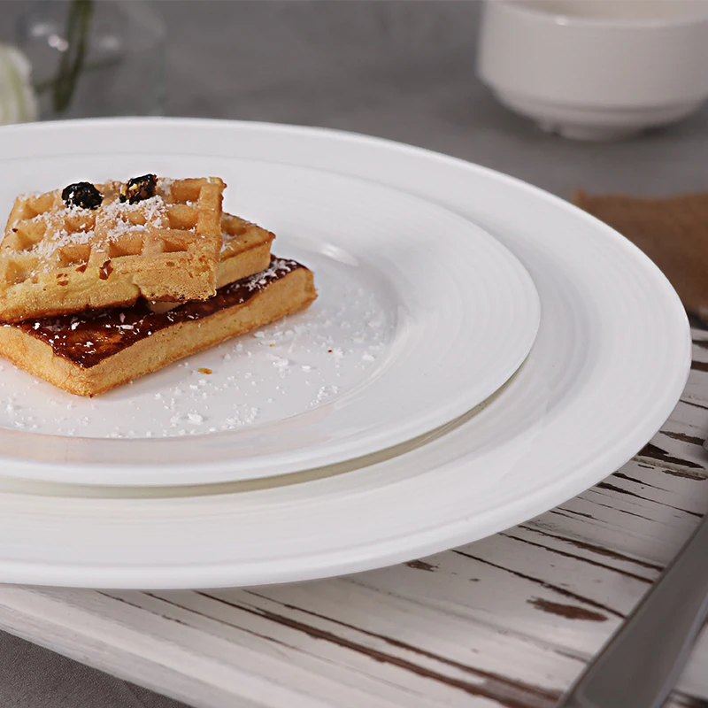 Производитель керамики Белая керамика Фарфоровая посуда для ужина Тарелки Товары для отелей и ресторанов Универсальное обслуживание в ресторане отеля