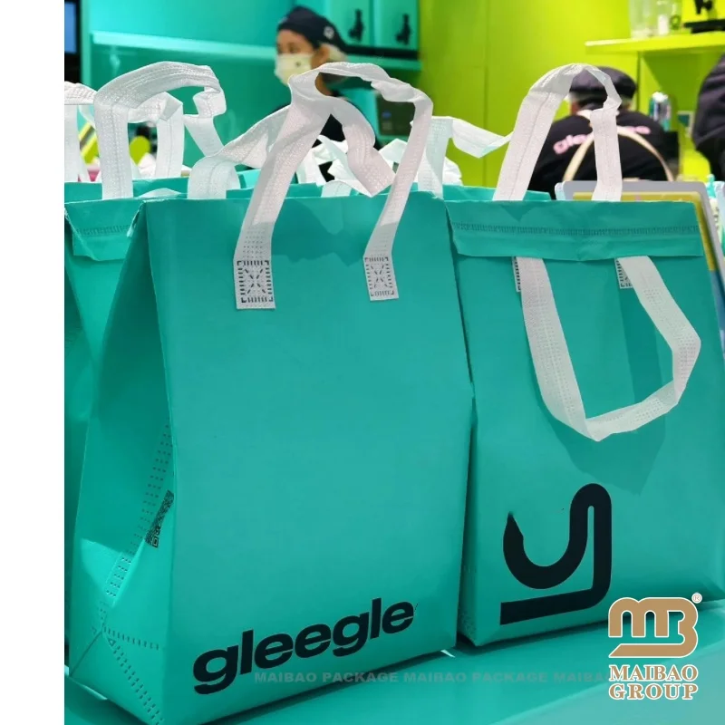 Изолированная сумка-холодильник с принтом на заказ для еды, напитков на вынос, сумка-холодильник для торта Боба, чая, мороженого, многоразовая нетканая термосумка