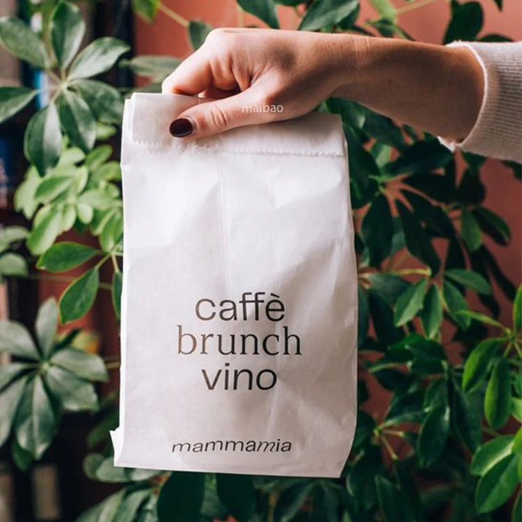 Изготовленная на заказ жиронепроницаемая вощеная бумага, сумка для хлеба, упаковка для фаст-фуда, гамбургеров, бумажные пакеты для сэндвичей, коричневый одноразовый мешок для кондитерских изделий из крафт-бумаги