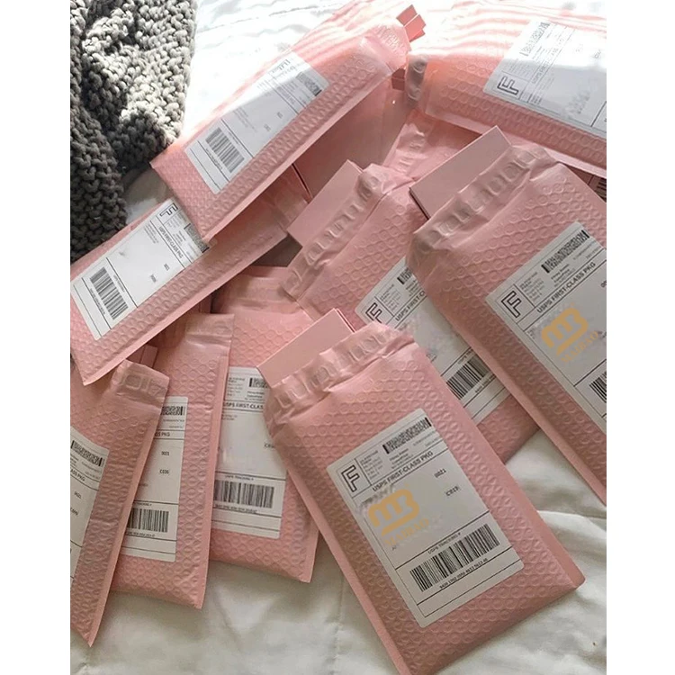 11×13 + 4 см, черный индивидуальный логотип, полиэтиленовые почтовые конверты с пузырьками 6 X11, розовые мягкие почтовые матовые курьерские упаковочные конверты с пузырьками, сумка для доставки