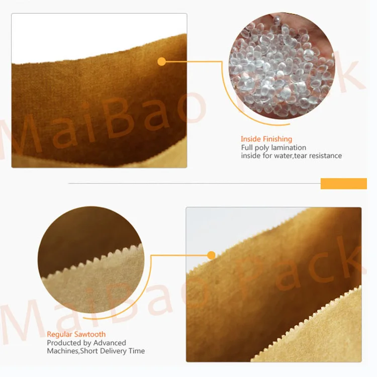 Дешевая изготовленная на заказ небольшая биоразлагаемая жиронепроницаемая подарочная упаковка для пищевых продуктов, крафт-сэндвич, печенье, упаковка для хлебобулочных изделий, печенье, кондитерские изделия, бумажный мешок