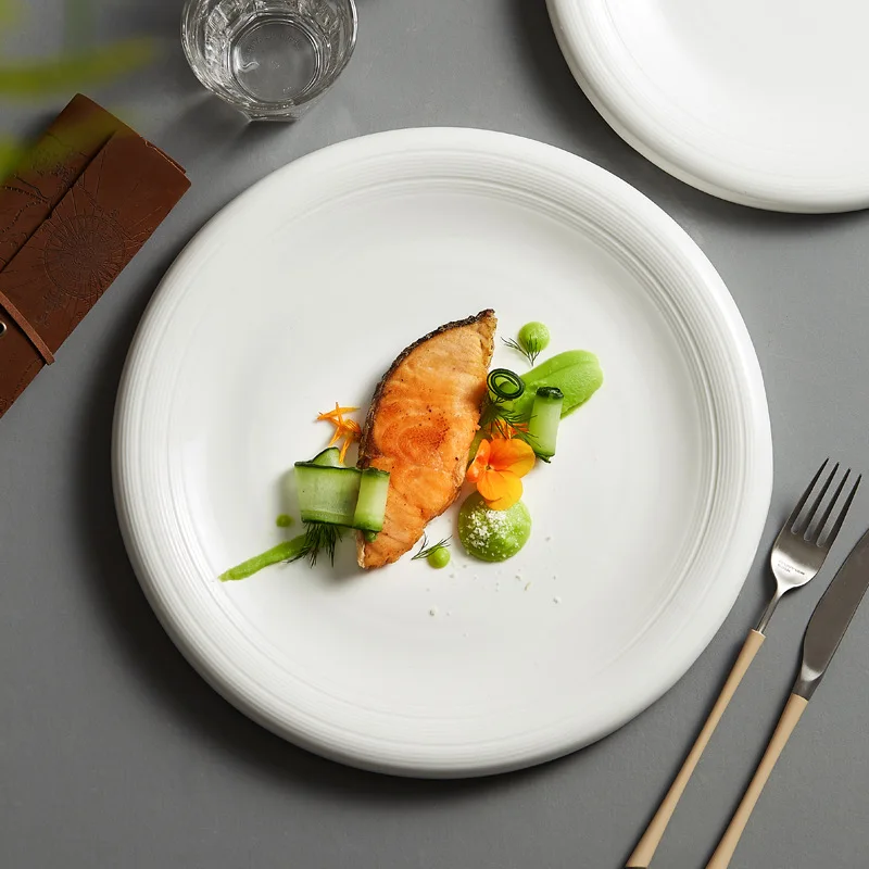 Luxury Hot Sale Plates White Ceramic Dinnerware Restaurant Ceramic Plates & Dishes
