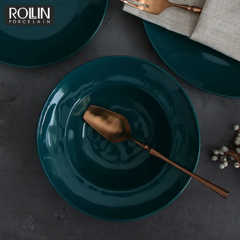 Оптовые западные наборы посуды, рождественские тарелки, боковые тарелки для дома и ресторана