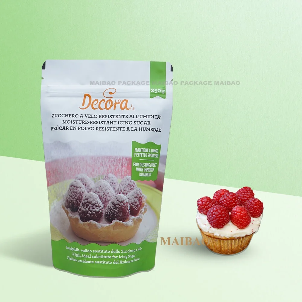 Биоразлагаемый закрывающийся прозрачный пластиковый пакет с прозрачным окном и застежкой-молнией Алюминиевая фольга Упаковка для пищевых продуктов с замком-молнией Мешочки-стойки