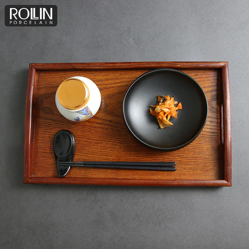 Керамические миски для отелей, оптовая продажа, салатница для суши, посуда для японского ресторана, тарелки на заказ, фарфоровая тарелка с логотипом