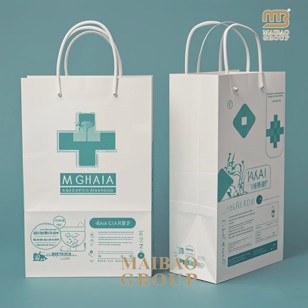 定制徽标印刷环保防油牛皮纸空气疾病呕吐包装药品纸袋