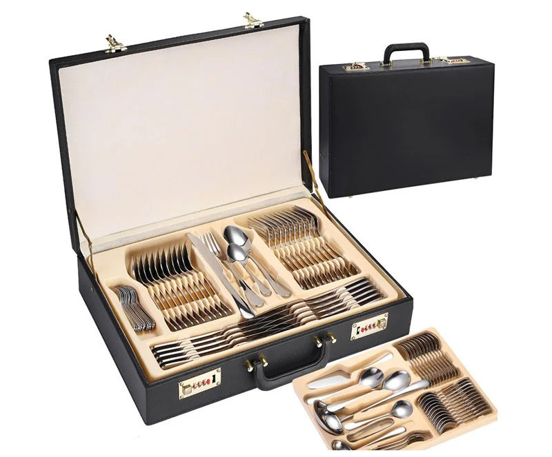 Нержавеющая сталь 304, черный, зеленый, розовый, белое золото, столовые приборы, гостиничная ложка, вилка, нож, золотые столовые приборы, свадебные столовые приборы, высокое качество