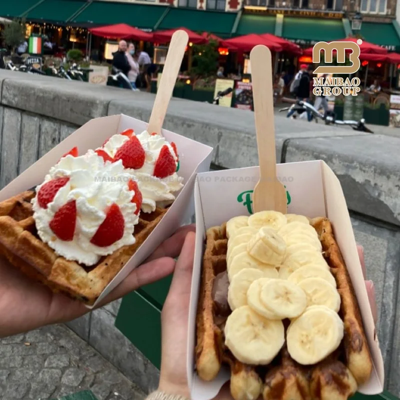 Коробка для вафельной упаковки, картонная бумага, ломтик пирога, коробка для печенья на десерт