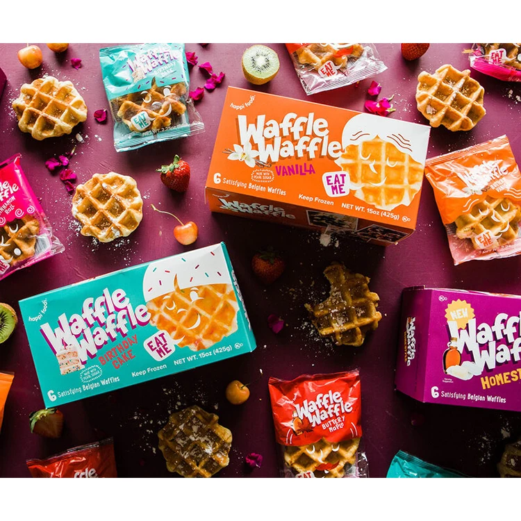 Пользовательский дисплей, подарочная конфета, картонная упаковка, вращающаяся упаковка для закусок, бумажная вафельная коробка