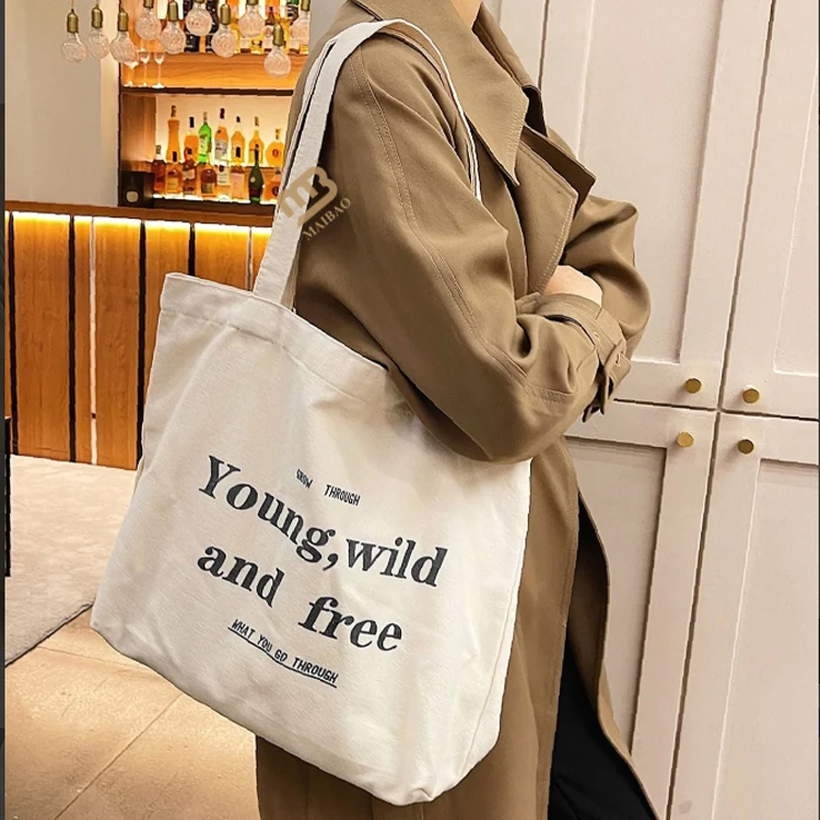 Пользовательские эко-путешествия, пустые сумки-тоут, оптовая продажа, многоразовая женская хлопковая холщовая ручная сумка, черная холщовая сумка с застежкой-молнией