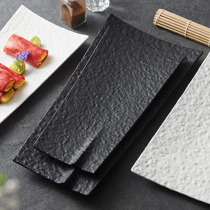 Luxury Japanese Sushi and Sashimi Plate Set Wood Ceramic Dessert Party Snack Plate for Hotels Restaurants Special Occasions