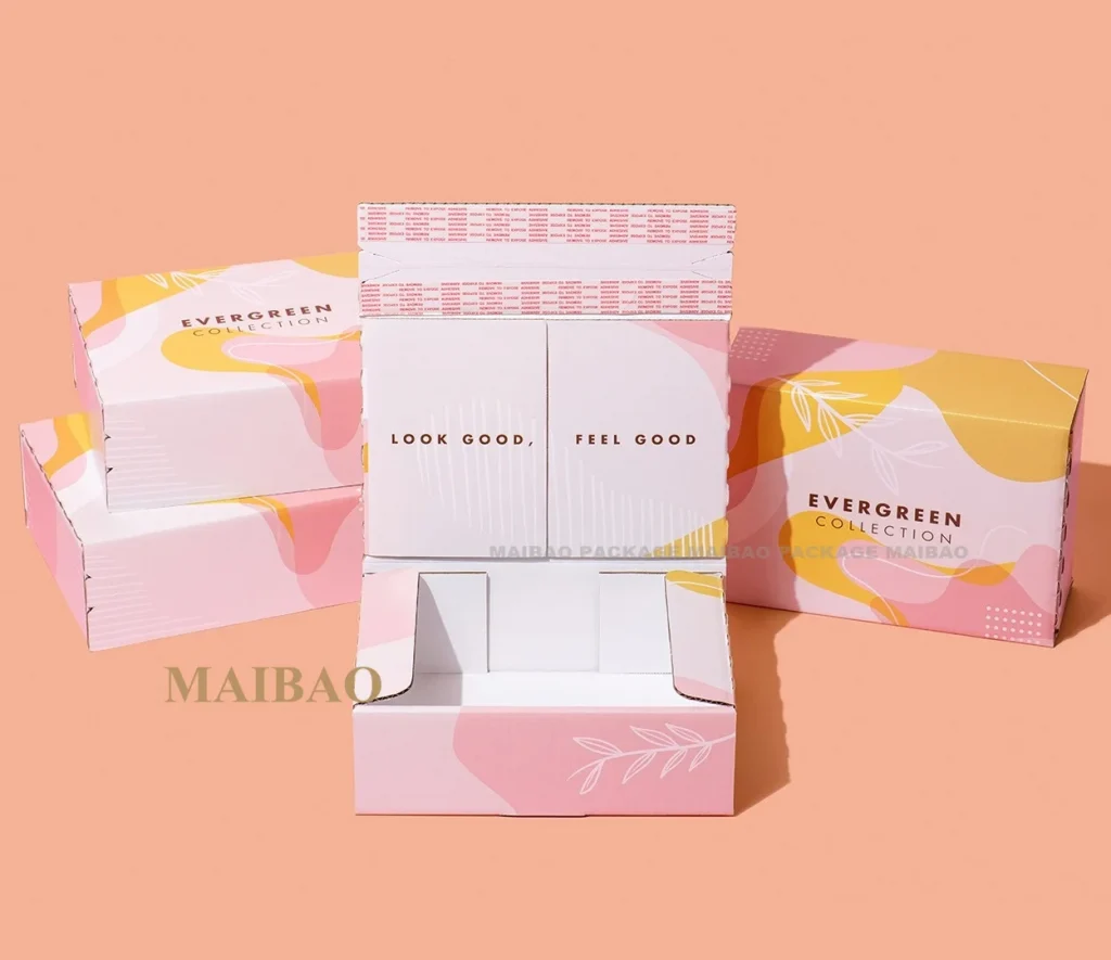 Оптовая продажа розовый коричневый картон пустой тюбик с жидкой помадой подарок PR почтовая упаковка косметические украшения для ухода за кожей коробки из крафт-бумаги