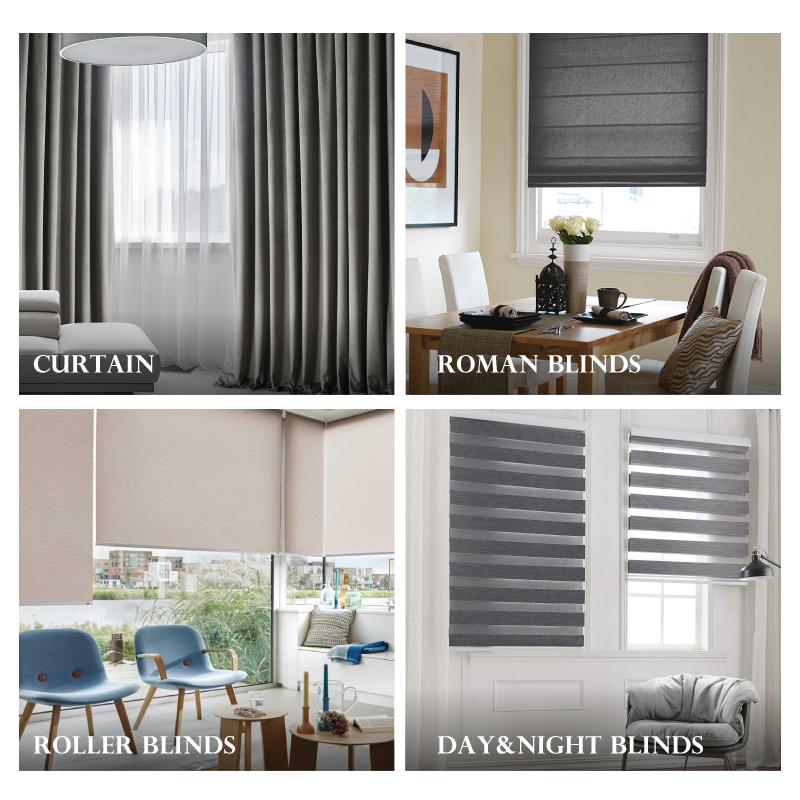 Elegant Customized Built-In Plain Roman Blinds Manual Blackout Shades with Linen Material Eco-Friendly for Bedroom