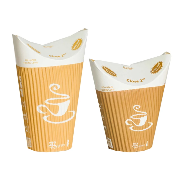 Напечатанные на заказ персонализированные кофейные чашки с бабочкой на вынос, оптовая продажа, экологически чистые бумажные стаканчики с двойными стенками и пульсацией для кофе