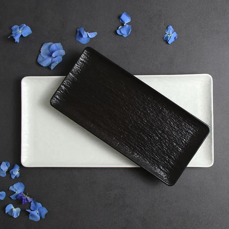 Посуда для кейтеринга, набор столовой посуды для столовой, матовый, черный, белый цвет, фарфоровый набор тарелок для ресторана, школьного шведского стола, банкета