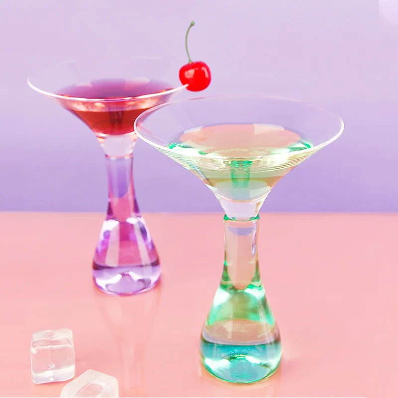 Ребристые бокалы для мартини, бессвинцовый хрустальный бокал, бокал для вина, свадебный креативный коктейльный бокал для шампанского, бокалы Маргариты