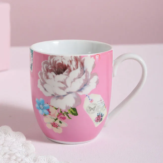 Luxury Ceramic Coffee Cup and Saucer Set Home Garden Style Kettle Customizable Logo for Afternoon Tea