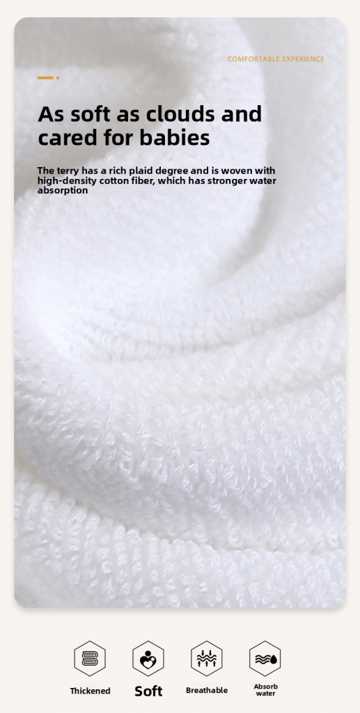 5 Star Luxury Hotel Towels White Custom Logo Bathroom Linen 32S Flat Weave 100% Cotton Face and Hand Towel Bath Towel Set