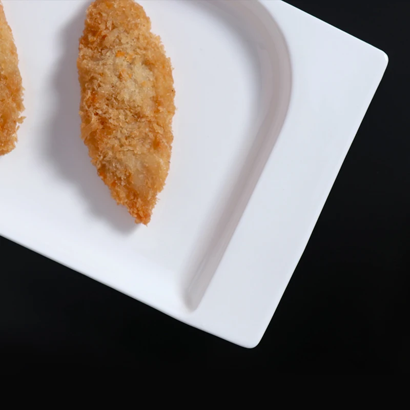 Набор белой фарфоровой посуды Наборы столовой посуды для авиакомпаний Керамические квадратные тарелки Набор тарелок для ресторанов