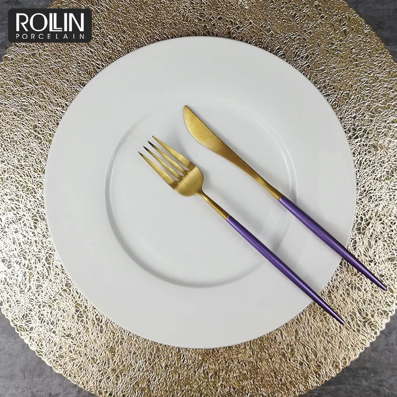 Белый цвет, оптовая продажа, ресторан, свадьба, банкет, фарфоровые керамические круглые тарелки, белая обеденная тарелка