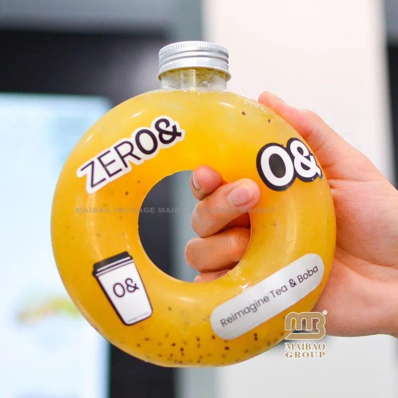 Круглая кольцеобразная креативная красивая и интересная бутылка для напитков для вечеринок, пластиковые одноразовые стаканчики из полипропилена