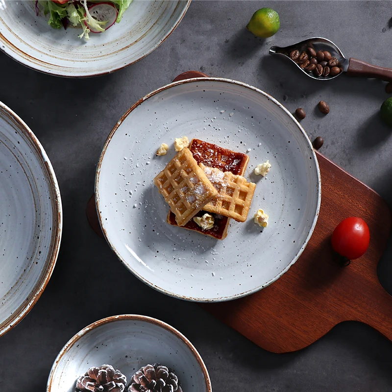 Скандинавские тарелки, ресторанная посуда, португальская винтажная фарфоровая посуда, тарелка