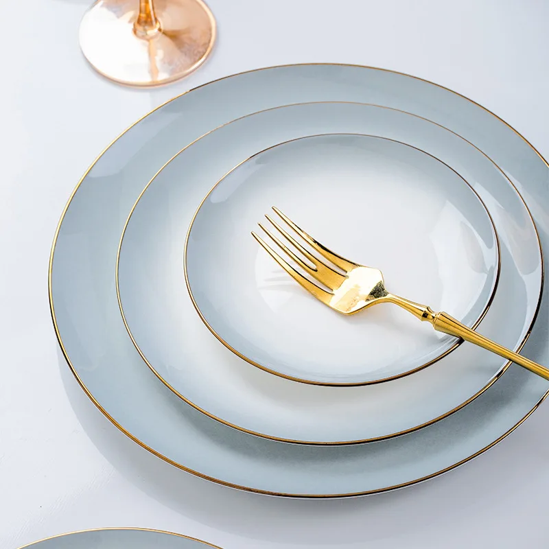 Scandinavian Style Porcelain Gift Set Stoneware Ceramic Bowl and Plate Mug for Home Use Durable Dinnerware Sets