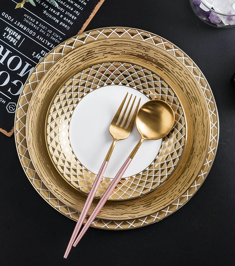 Hot Selling China Warehouse Round Shape Modern Lifestyle Tableware Dinner Porcelain Plate