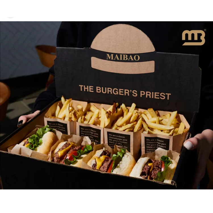 Напечатанная на заказ упаковка для пищевых продуктов на вынос, коробка для обеда, одноразовая коробка для закусок, коробка для блюд из крафт-картона, коробка для кейтеринга, еды, бранча, пастбища