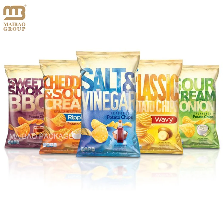Индивидуальные печатные картофельные чипсы упаковочный пакет с алюминиевой фольгой пустой замороженная пластиковая пищевая пакет пустые рулоны с закуски попкорна мешок подорожника