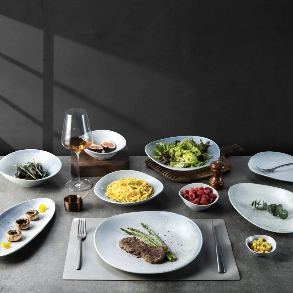 Посуда для вечеринок, набор для ужина с костями, тарелки для ресторана, набор керамической посуды для ужина