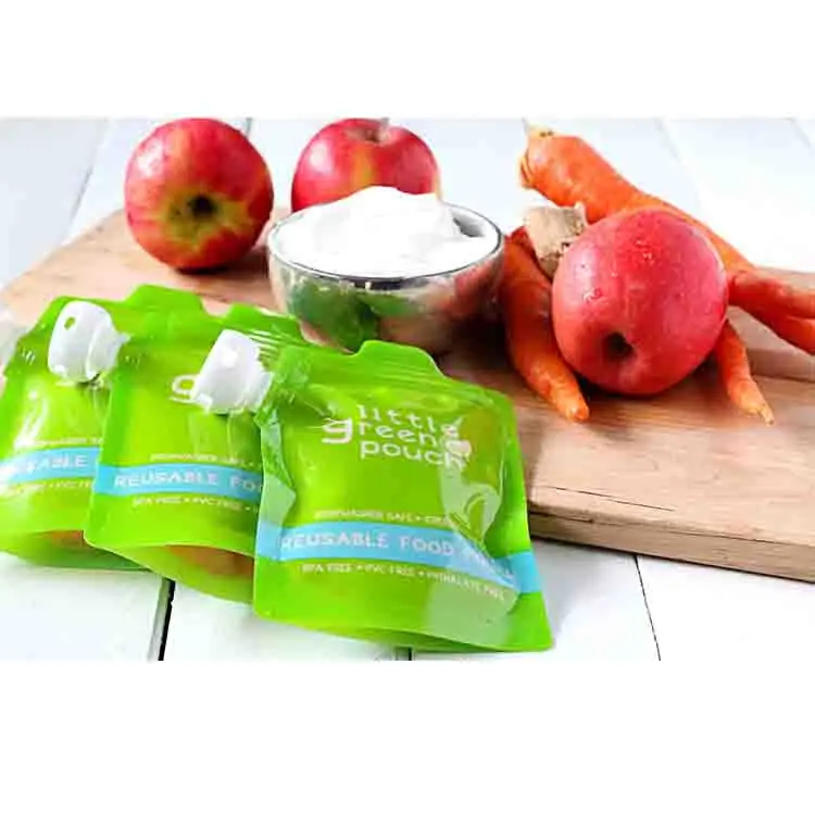 Многоразовый многоразовый пакет Doypack с носиком для упаковки жидких фруктов, йогурта, Pla, биоразлагаемый, многоразовый, для детского питания