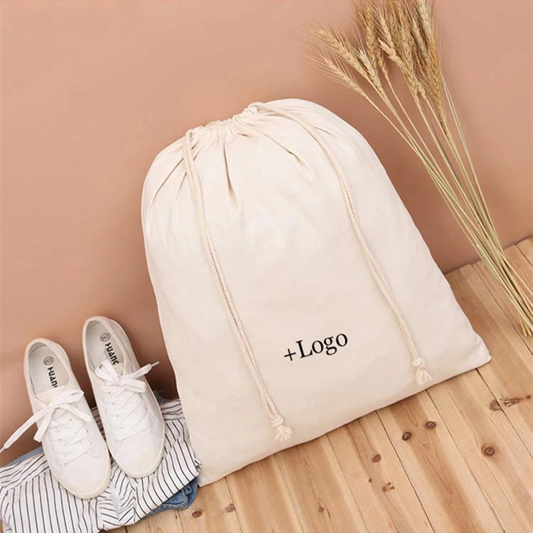 Персонализированные высококачественные мягкие маленькие белые экологически чистые тканевые блок -шнурки с логотипом