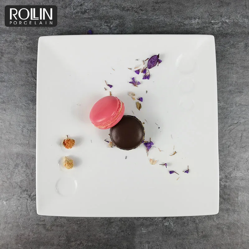 Чаочжоу производитель оптовая продажа высокого качества королевская керамическая посуда квадратная тарелка обеденный набор для ресторана