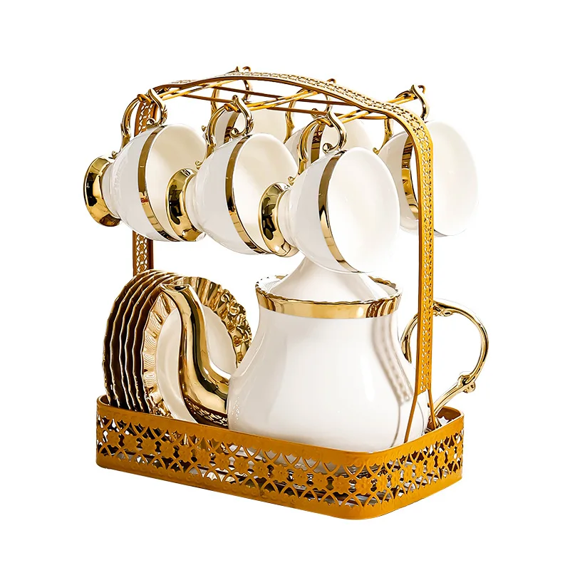 Hot Sale Nordic Porcelain Customization Coffee Cup Set Milk Tea Coffee Mug Cups and Saucers With Handle