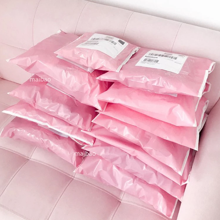 Пользовательский розовый конверт для доставки, экологически чистый пластиковый курьерский флаер, сумка для экспресс-упаковки, черный полиэтиленовый почтовый пакет для одежды