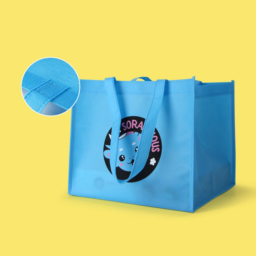 Устойчивая экологически чистая многоразовая продуктовая сумка из переработанной полипропиленовой ткани нетканая сумка для покупок из нетканого материала для супермаркета