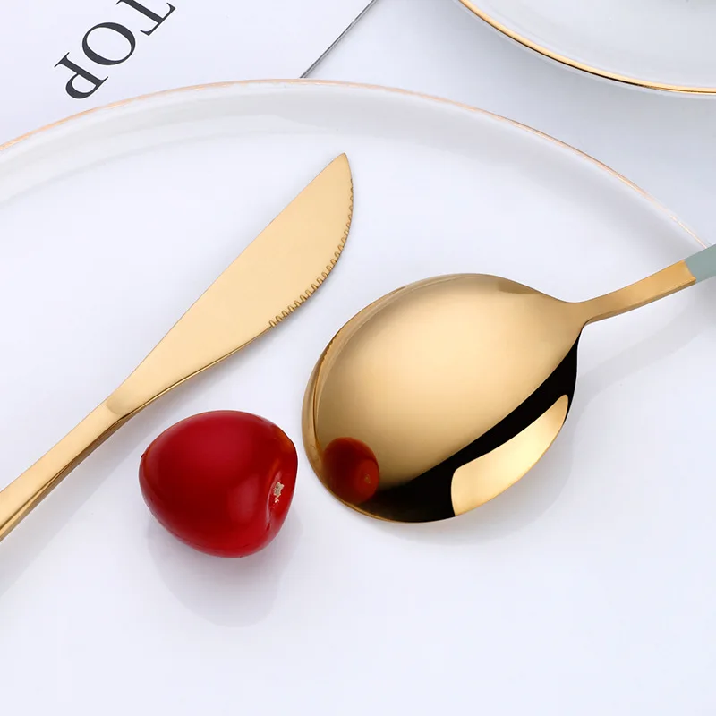 Португальская трансграничная доставка, набор посуды из нержавеющей стали для западной кухни, креативный фруктовый нож с длинной ручкой, вилка для стейка