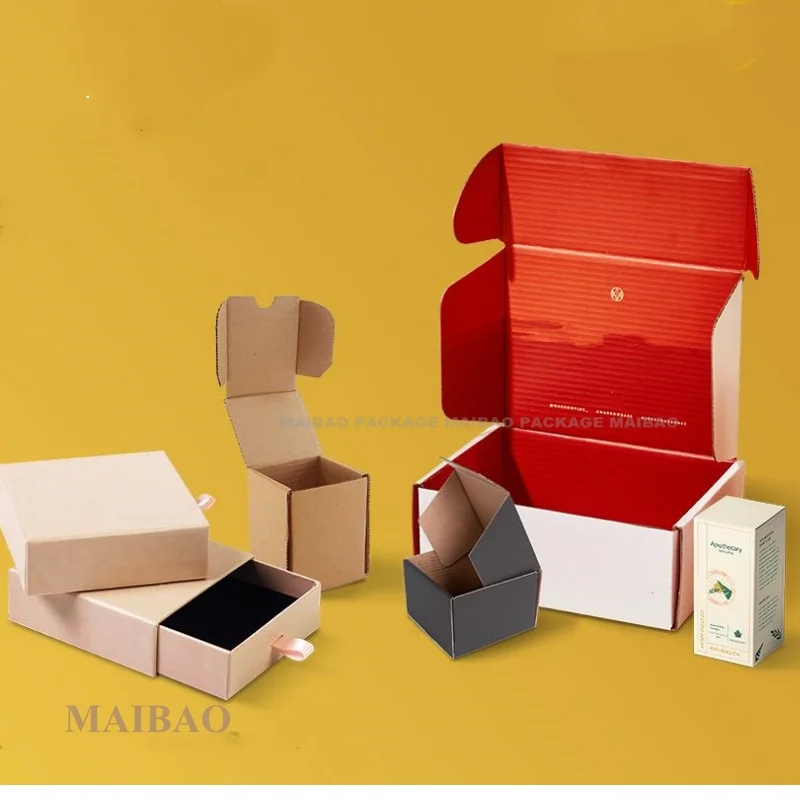 Оптовая продажа переработанного материала Прочный гофрокартон из крафт-бумаги Одежда для нижнего белья Упаковка на заказ Коробки для доставки мультфильмов с логотипом