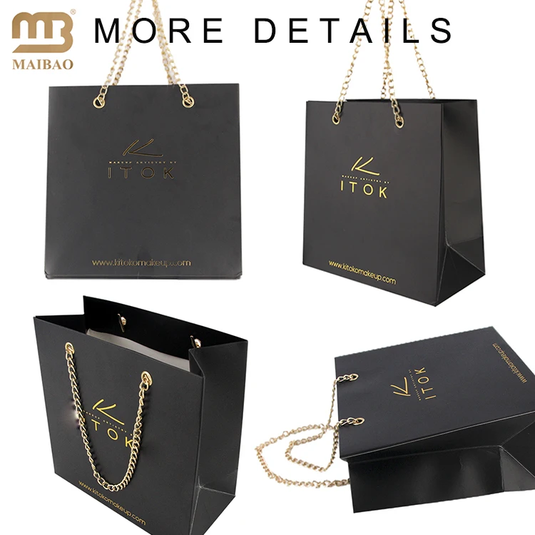 Логотип нестандартного размера, роскошный подарочный бумажный пакет для покупок, упаковка, новый дизайн, шелковый бутик, бумажный пакет, черный