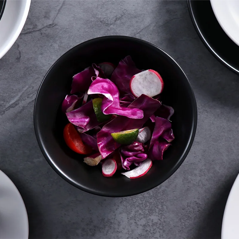 Лучшие продавцы черные матовые тарелки для обеденной тарелки по индивидуальному заказу для ресторана отеля
