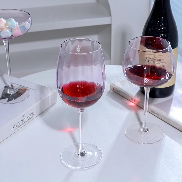 Фиолетовый набор бокалов для шампанского, набор бокалов для вина, хит продаж, новый дизайн, скандинавский стиль, Della Crystal Glass, красный