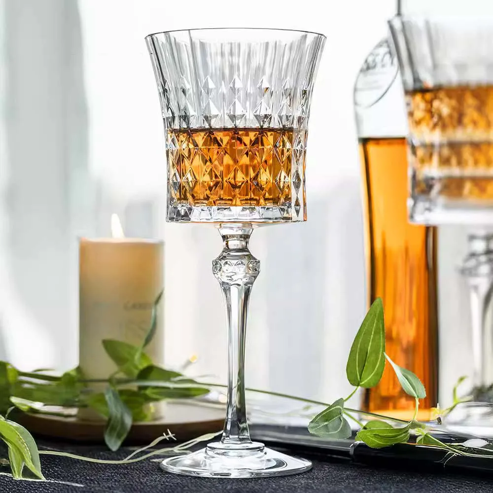 Бокалы для вина с тиснением, кристально прозрачная стеклянная посуда в стиле ретро, флейты, белые бокалы для красного вина, шампанского, бренди, шот
