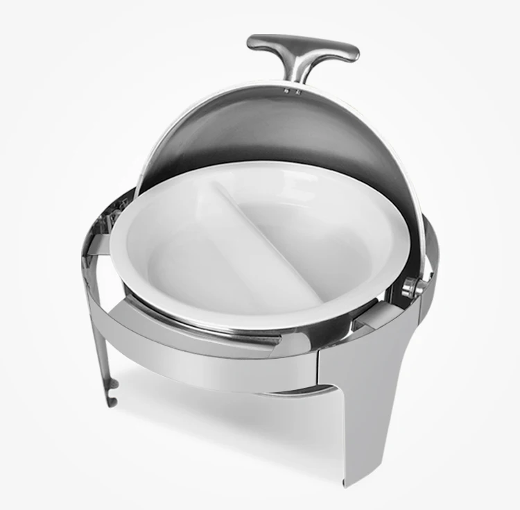 Чаочжоу керамические тарелки с отделениями, толстая посуда, подогреватель для шведского стола, белая фарфоровая тарелка для кейтеринга, отеля, ресторана